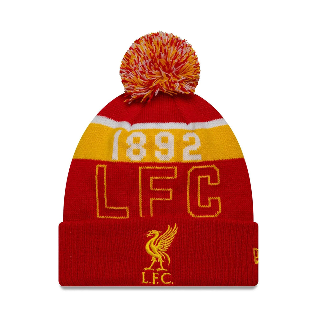 LFC New Era SPORT CUFF 1892 POM POM Beanie Red & Yellow