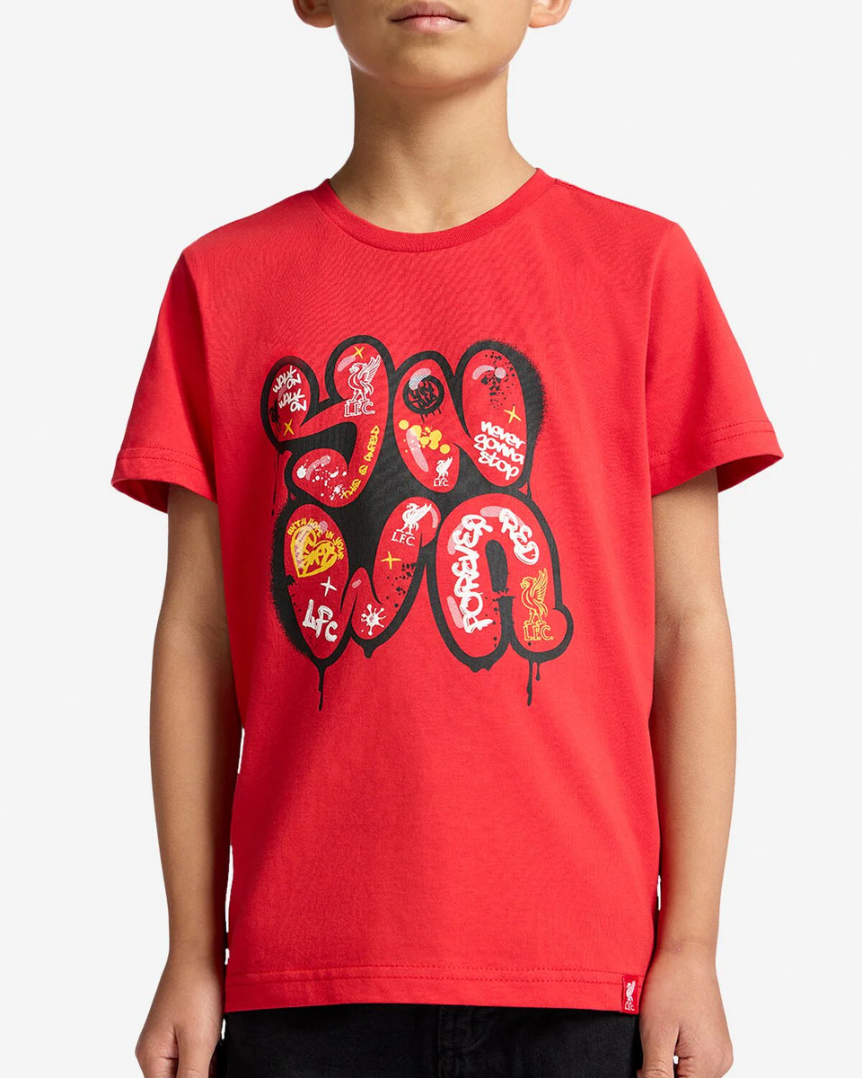 LFC Juniors YNWA Graffiti Tee Red Weston Corporation