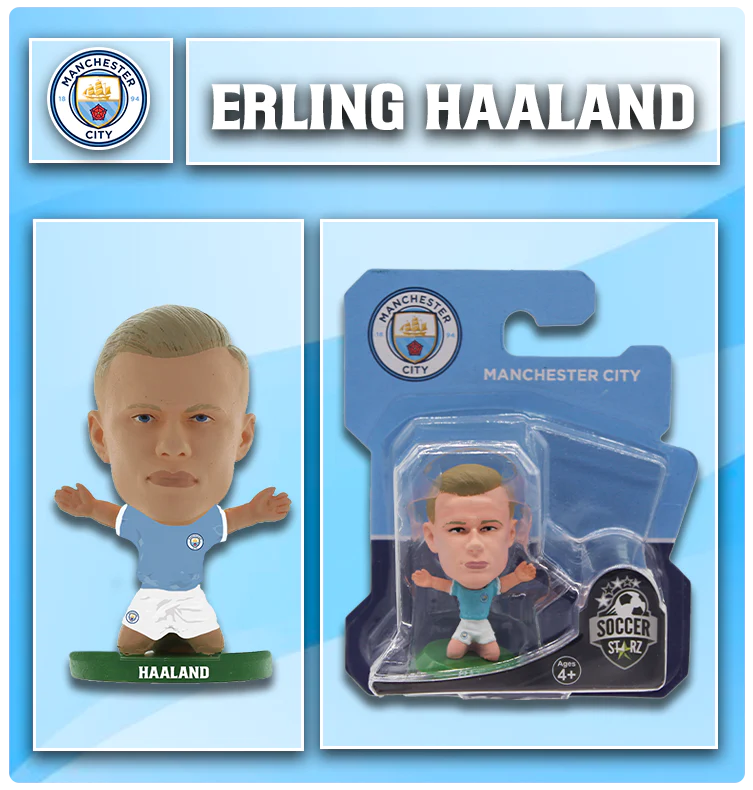 SoccerStarz – Savinho (Man City) Maillot Domicile Classique – Figurine à Collectionner