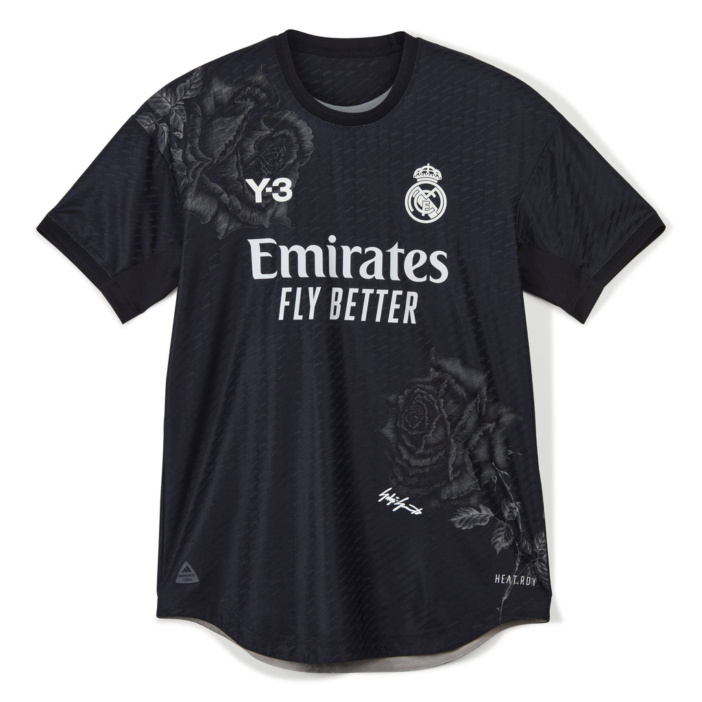 Y-3 Real Madrid Adult 2023-24 4th Jersey (Black - HEAT.RDY Authentic)