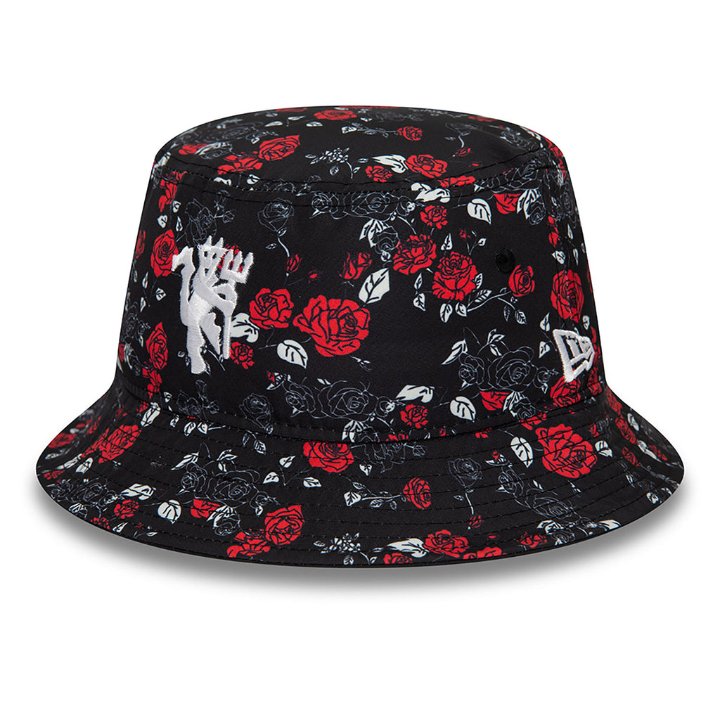 Manchester United Floral AOP Bucket Cap (Black)