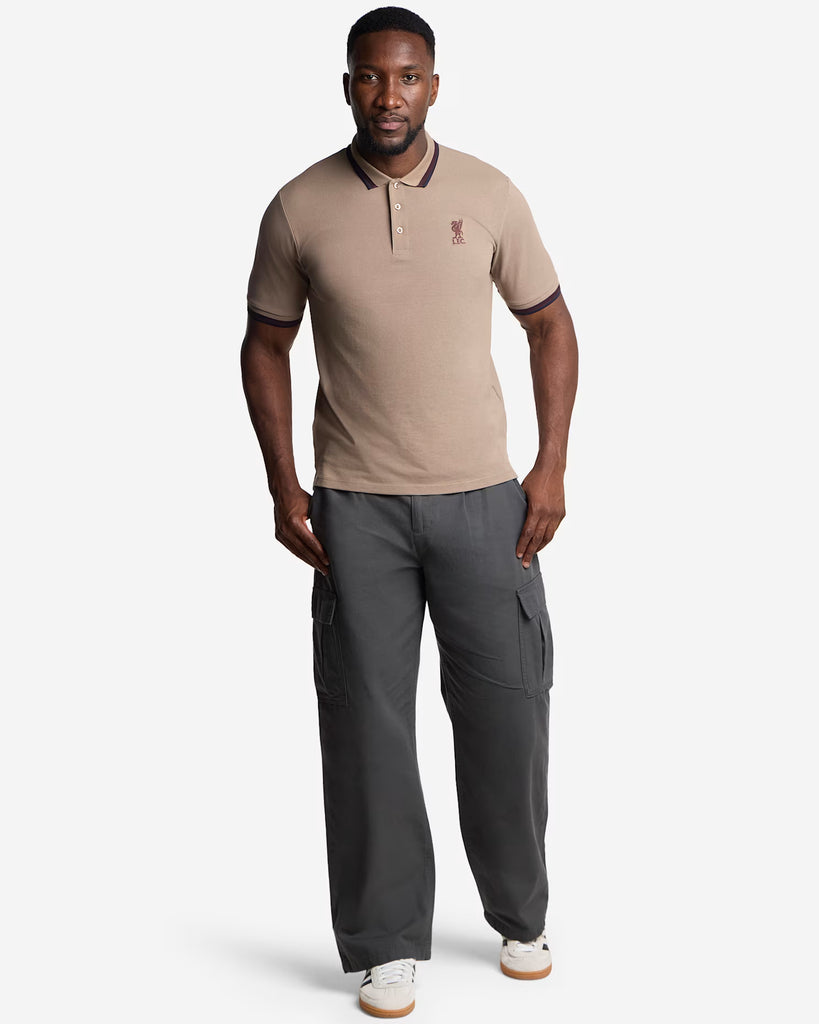 LFC Mens Short Sleeve Polo Brown