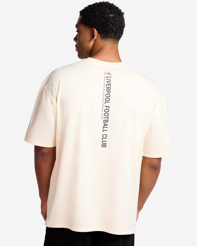 LFC Mens Oversized We Are Liverpool Tee Cream