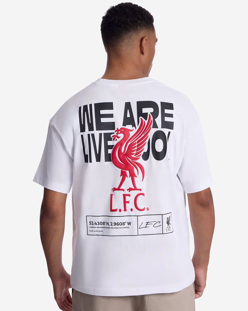 LFC Mens We Are Liverpool Oversized Tee White