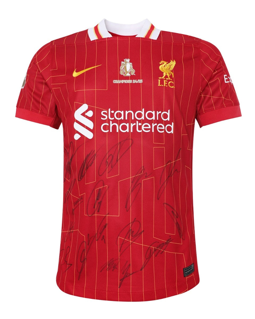 リヴァプール　ルイス・ディアス　サイン入りキャップ　Liverpool LFC LFC Signed Champions 24/25 Squad Boxed Shirt – Weston
