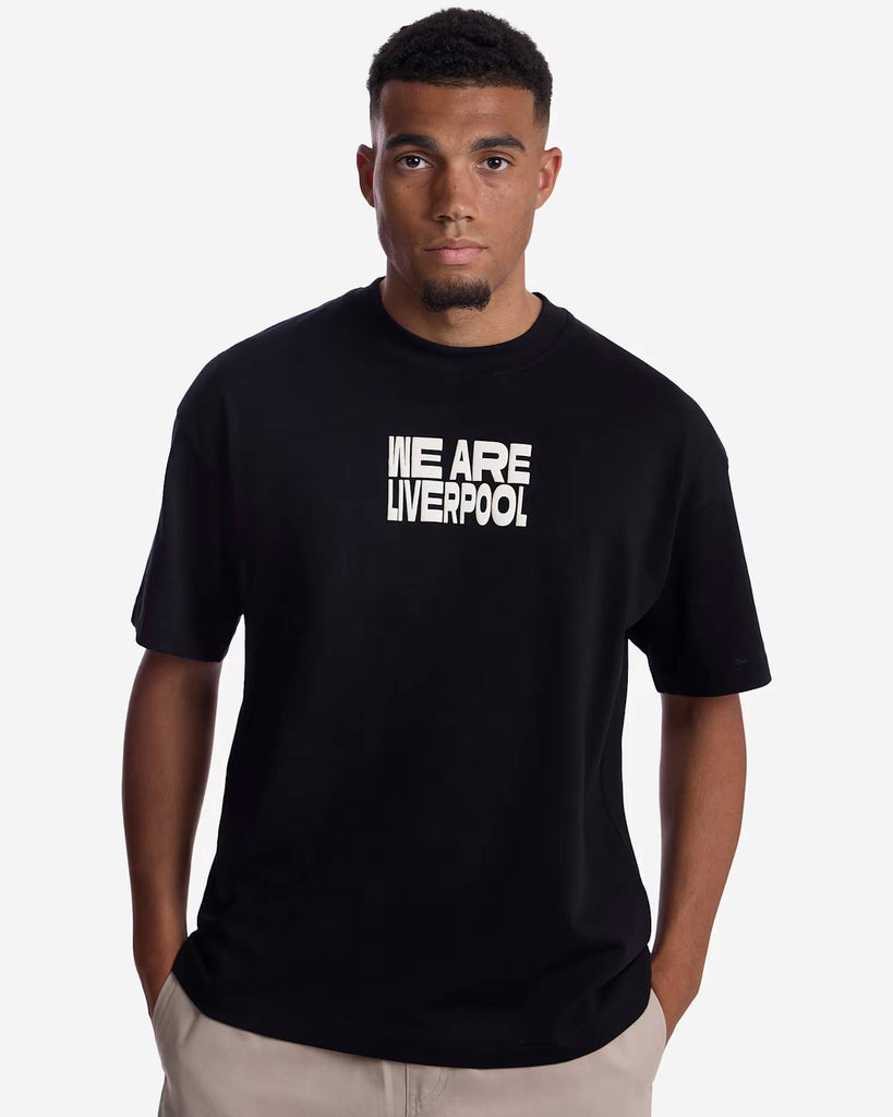 LFC Mens We Are Liverpool Oversized Tee Black