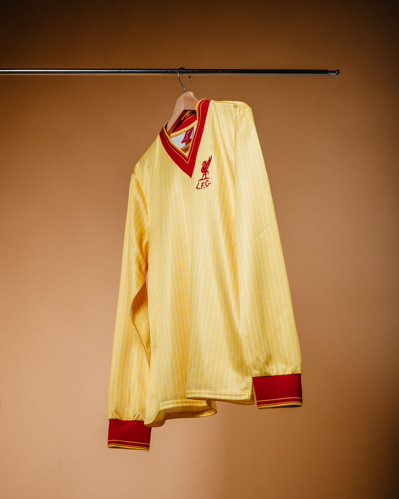 LFC Retro Mens 84/85 Away Shirt – Weston Corporation LFC Retro Mens 84/85 Away Shirt – Weston Corporation