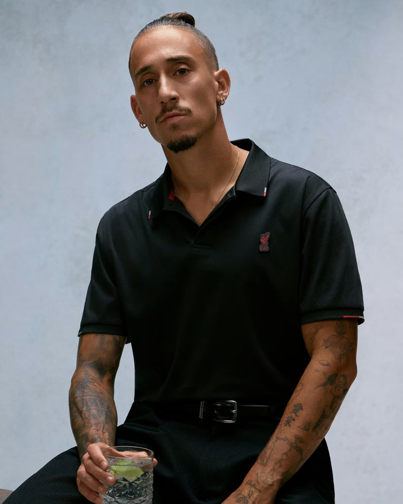 LFC Firma Mens Tipped Polo Black