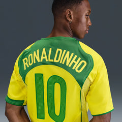 Brazil Adult 2004 Reissue SS Jersey - Ronaldinho 10 – Weston