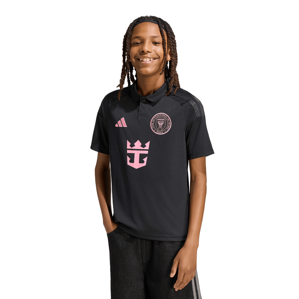 【US規格】希少  STONES  サッカーシャツ 黒 L Inter Miami Youth 2026/27 Away Jersey w/ Messi Nameset – Weston