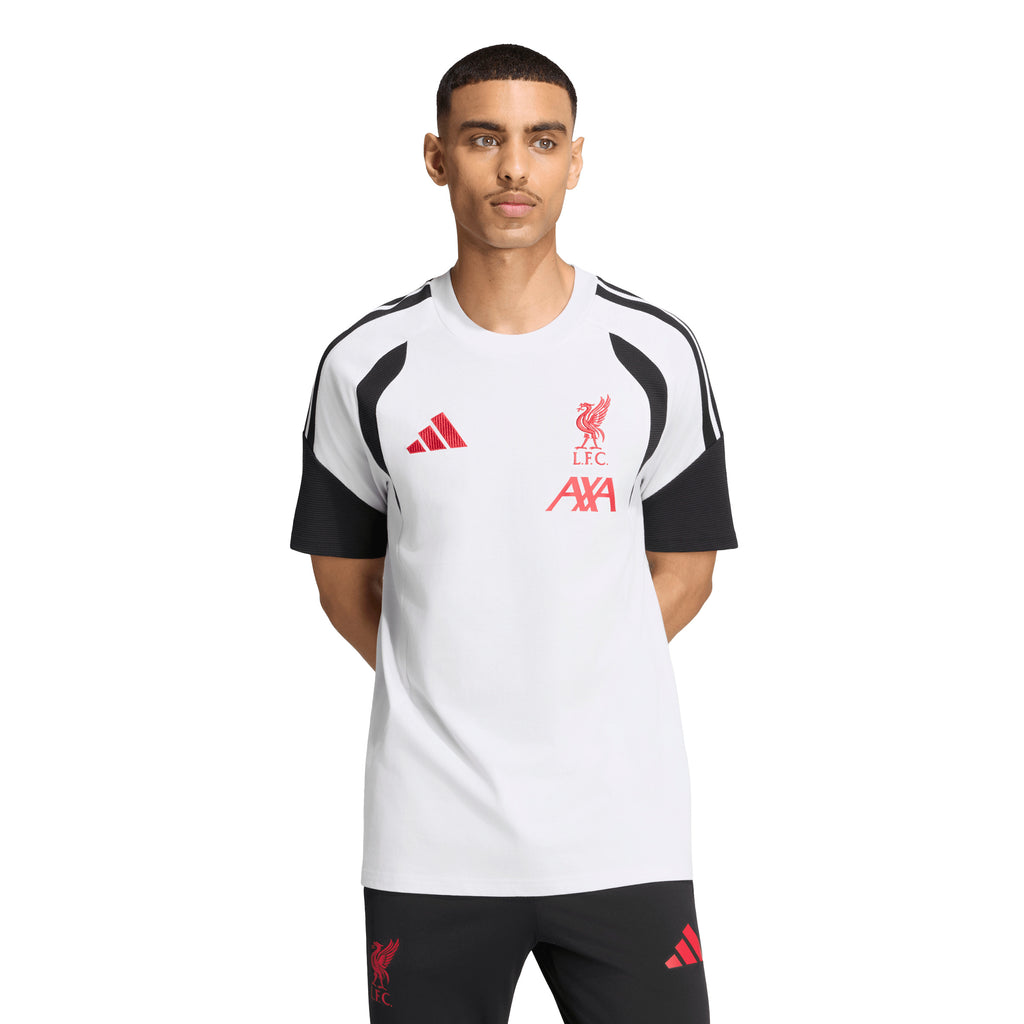 Liverpool Adidas Mens 26/27 Tiro Cotton Tee Dash Grey