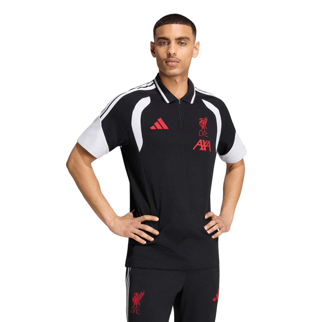 Liverpool Adidas Mens 26/27 Tiro Polo Black