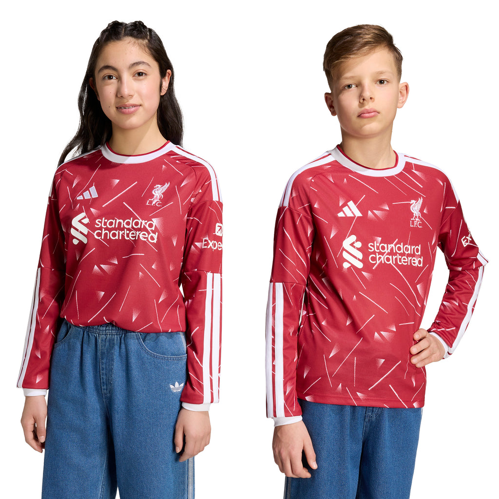 Liverpool Adidas Youth 26/27 Home Long Sleeve Jersey