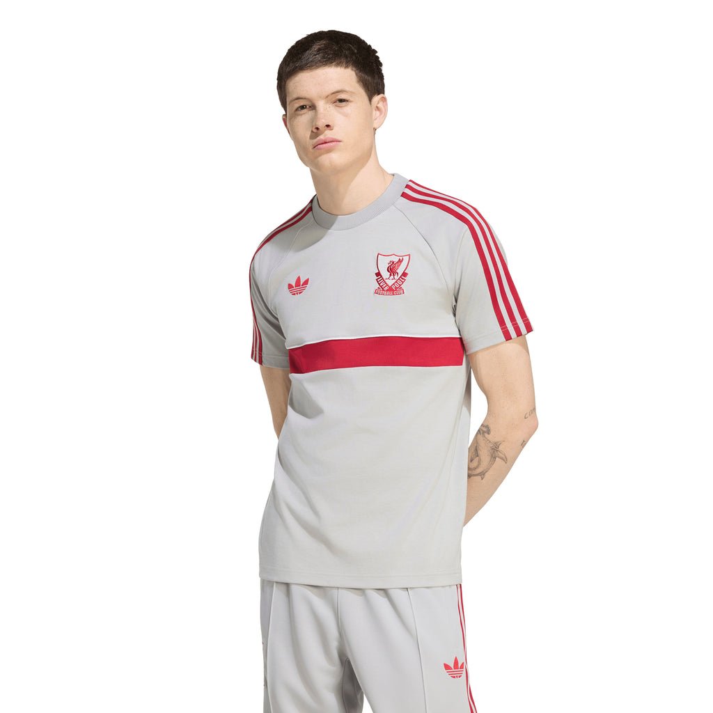 Liverpool Adidas Mens 26/27 Originals Tee Grey