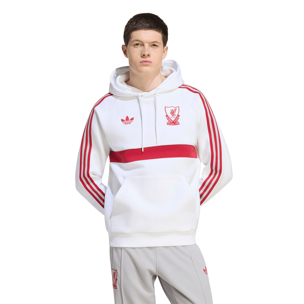 Liverpool Adidas Mens 26/27 Originals Hoodie White