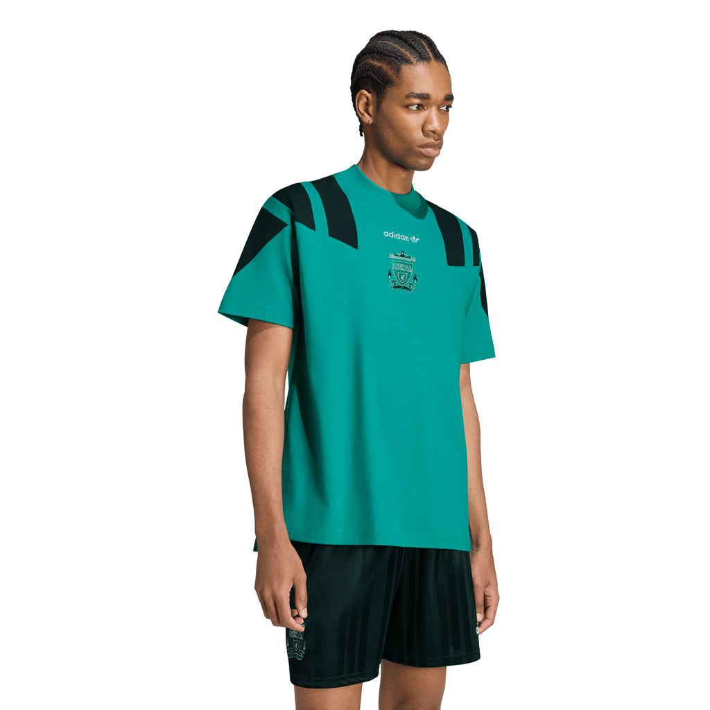 Liverpool Adidas Mens EQT Tee Green (Oversized Fit)