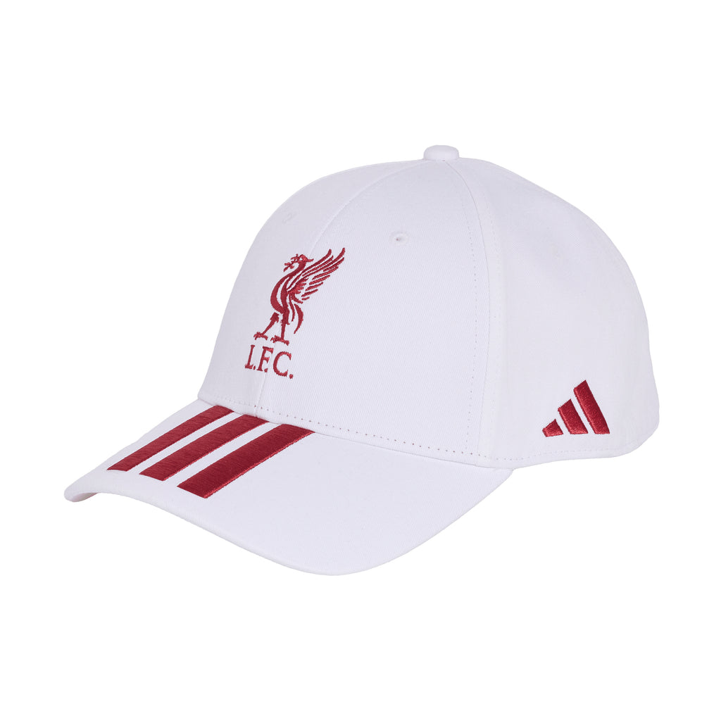 Liverpool Adidas Adults Baseball Cap White & Active Maroon