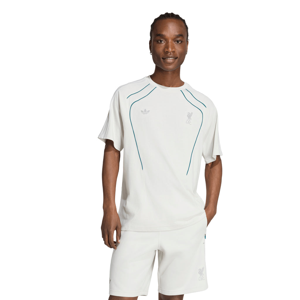Liverpool Adidas Mens Teamgeist 26 Short Sleeve Tee Orbit Grey
