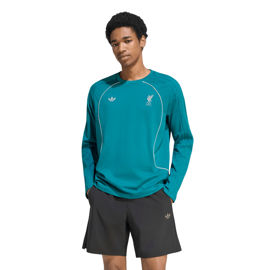 Liverpool Adidas Mens Teamgeist 26 Long Sleeve Tee Green