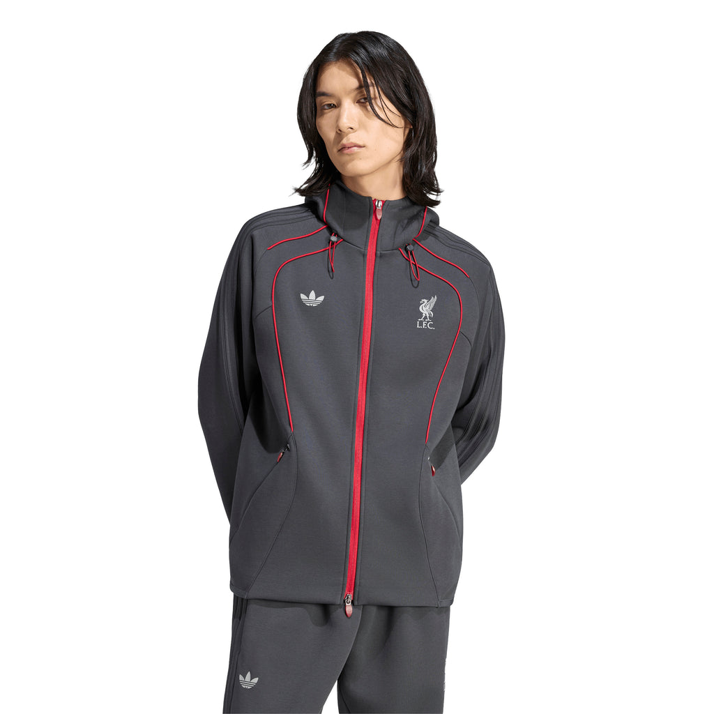 Liverpool Adidas Mens Spacer Teamgeist 26 Track Top Dark Grey