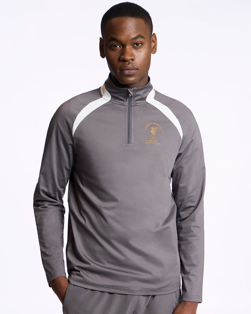 LFC Mens Istanbul 2005 1/4 Zip Top Grey