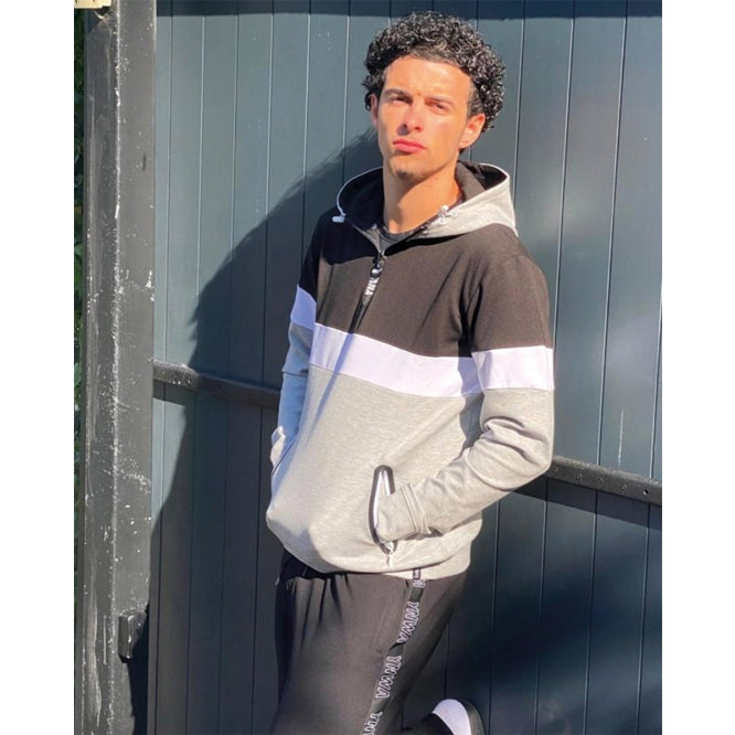 LFC Mens YNWA ¼ Zip Colour Block Hoody
