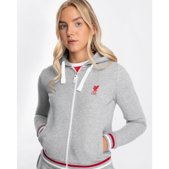 LFC Womens Zip Through Grey Marl Hoody