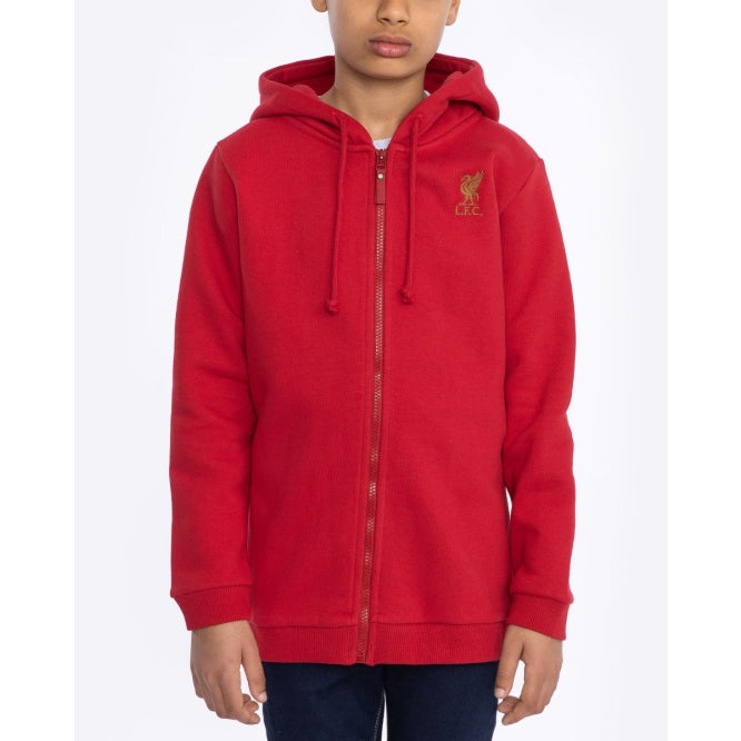 LFC Junior Red Zip Through Hoody