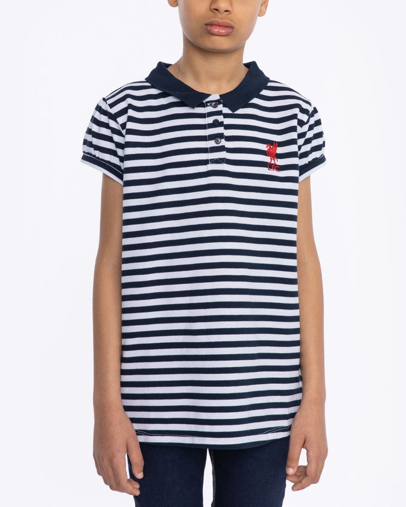 LFC Junior Stripe Polo Navy