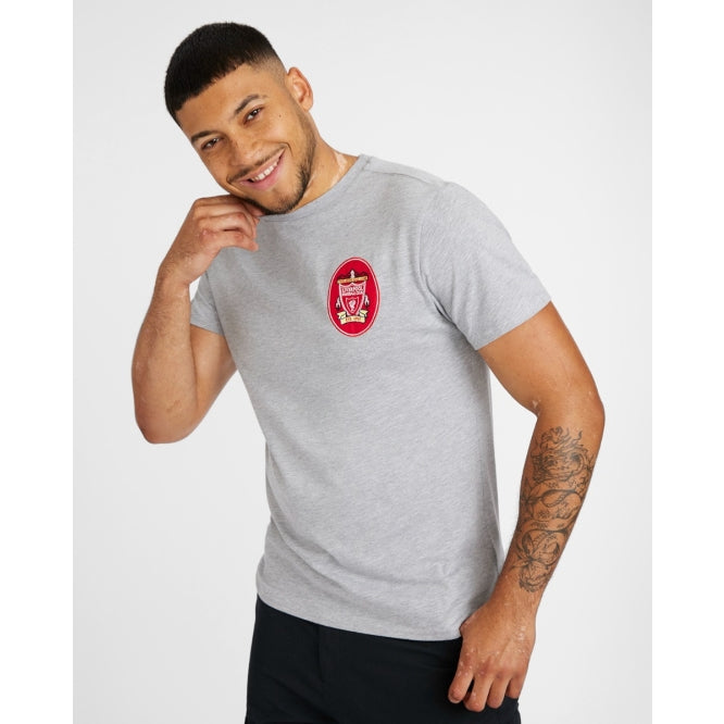 LFC Mens Grey Marl 96-97 Crest Tee
