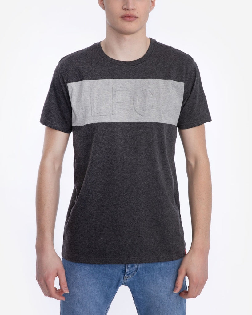 LFC Mens Charcoal Marl Embossed Tee