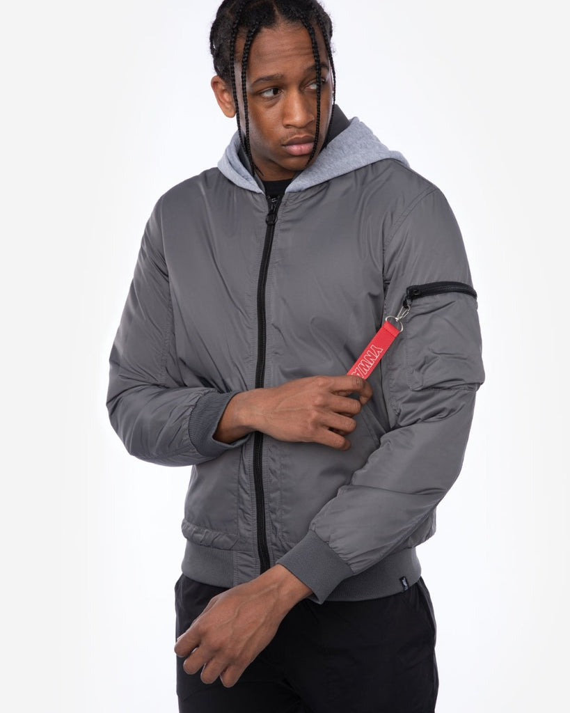 LFC Mens YNWA Charcoal Bomber Jacket