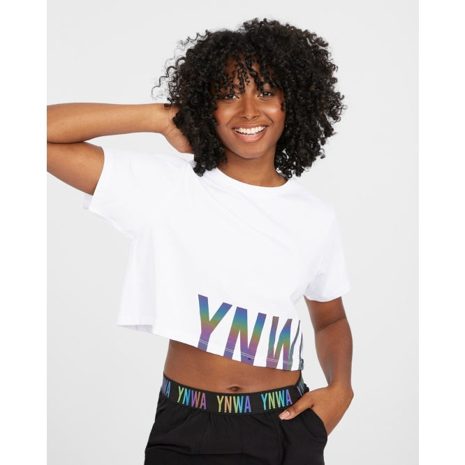 LFC Womens White YNWA Cropped Tee