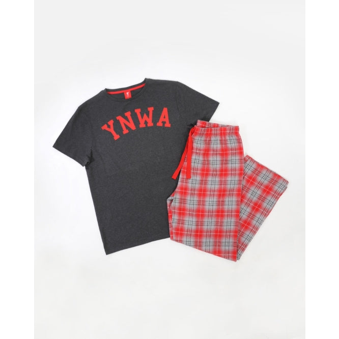 LFC Mens YNWA Checked Pyjama Set