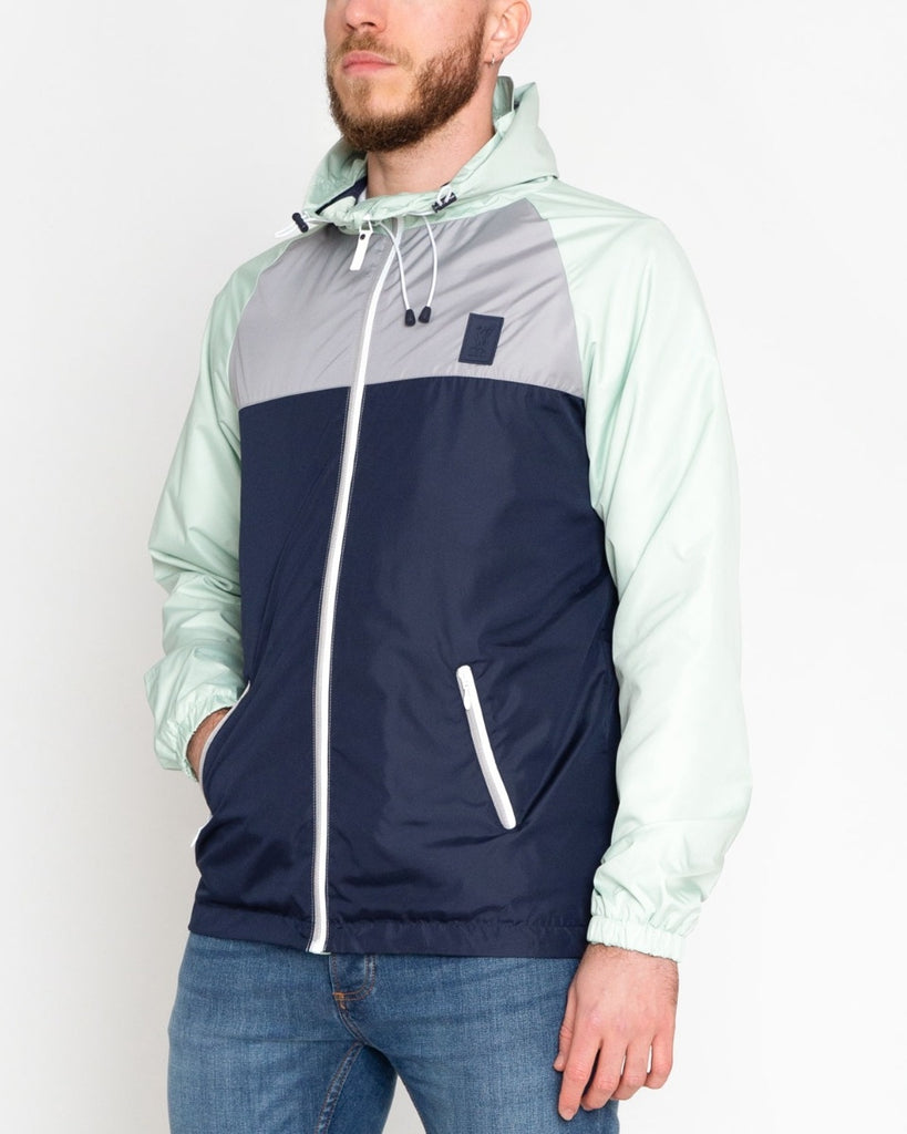 LFC Mens Navy Colour Block Contrast Zip Kagool