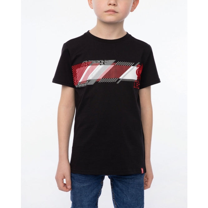 LFC Junior Black Raised Embroidery Print Tee