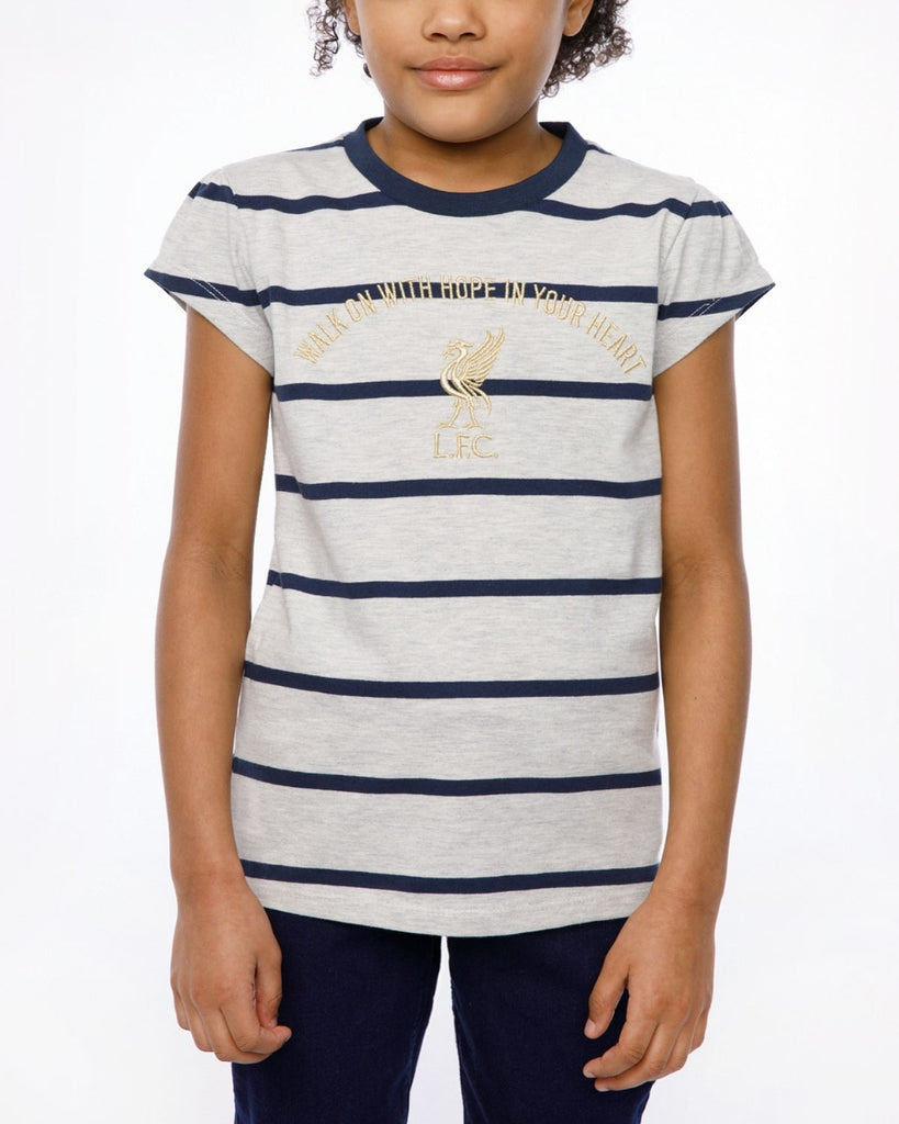LFC Junior ECRU Marl Stripe Hope Tee