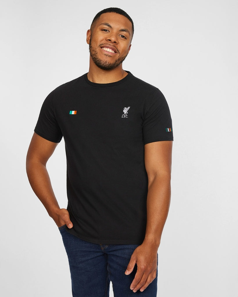 LFC Adults Black Ireland Flag Tee