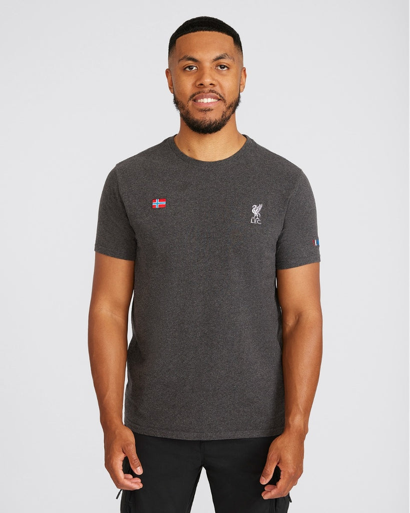 LFC Adults Charcoal Norway Flag Tee