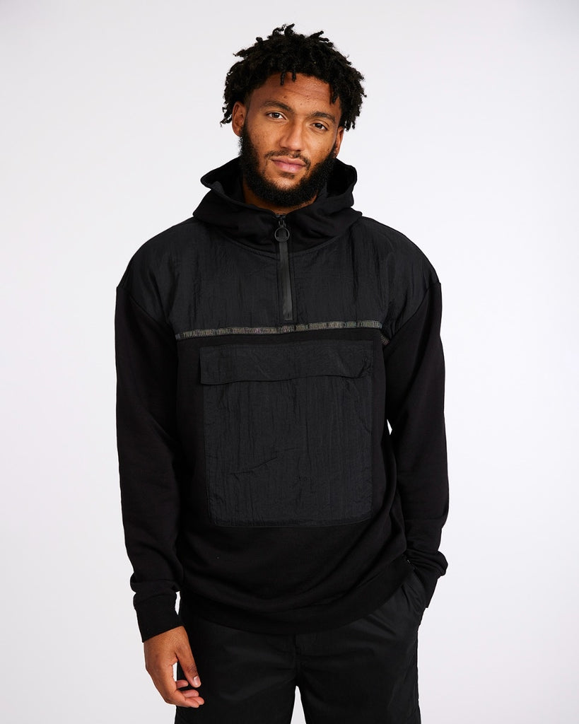 LFC Mens Black YNWA Quarter Zip Hoody