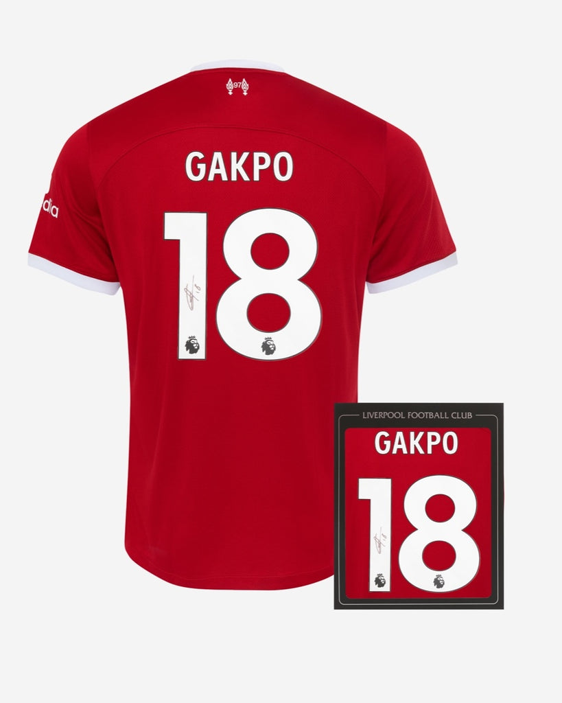 LFC Signed 23/24 Gakpo Boxed Shirt