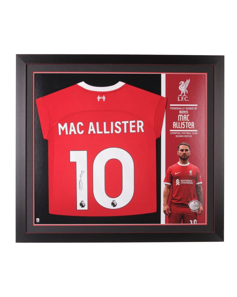LFC Signed 23/24 Framed Shirt - Mac Allister