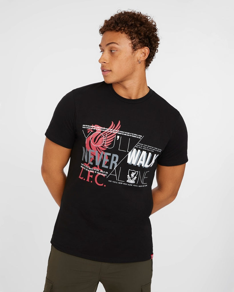LFC Mens Black YNWA Slash Tee
