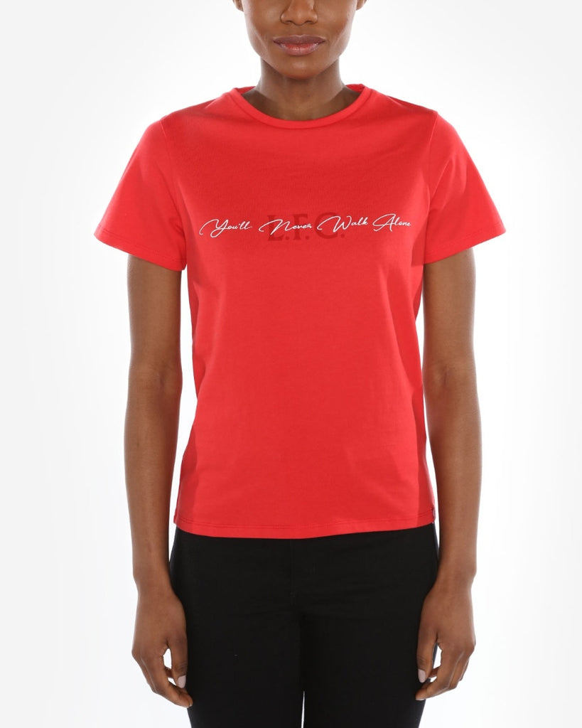 LFC Womens Red YNWA Script Tee