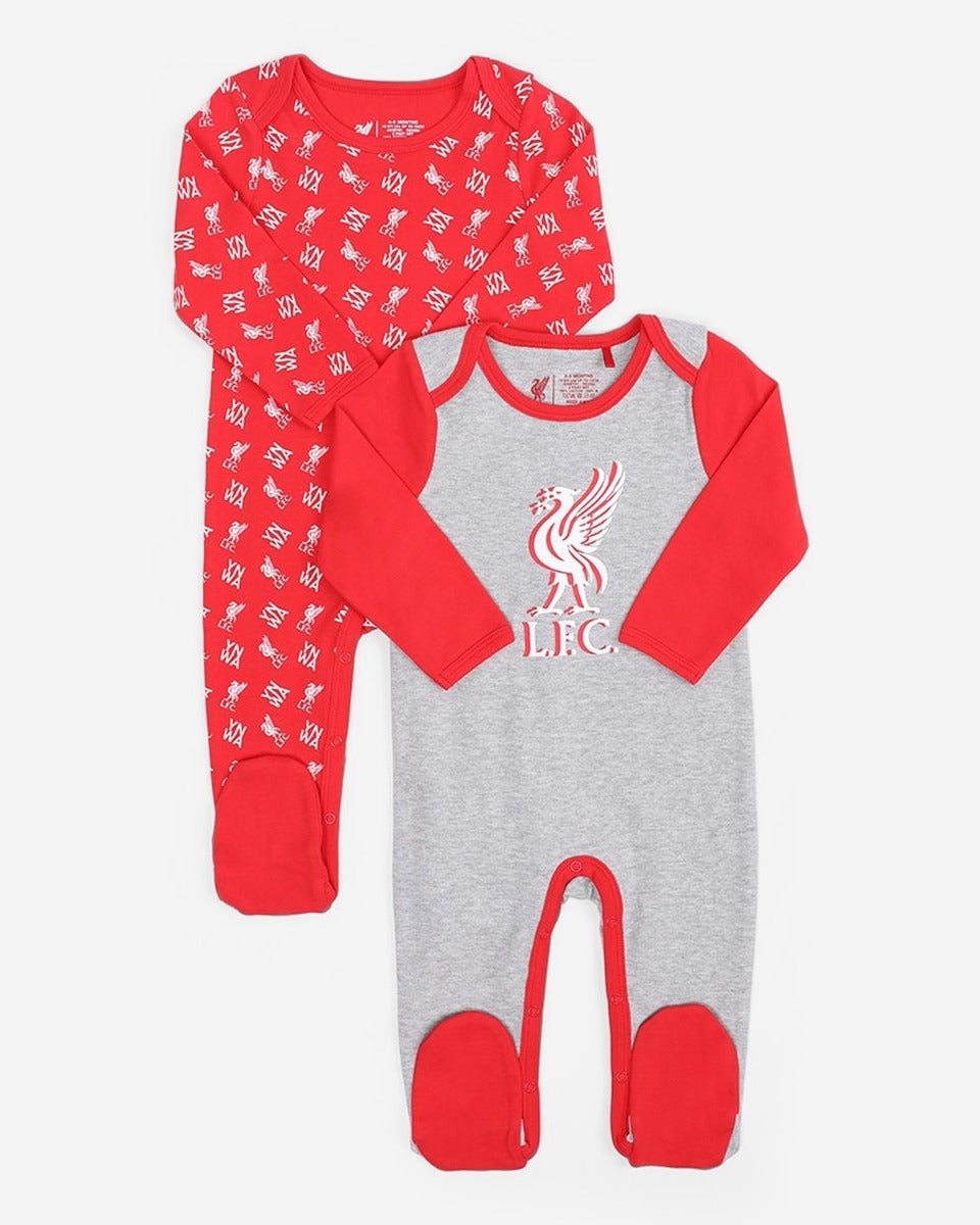 LFC Baby 2Pk Sleepsuits Red Weston Corporation