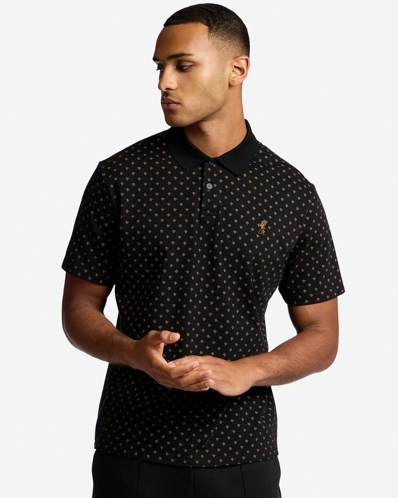LFC Mens AOP Polo Black