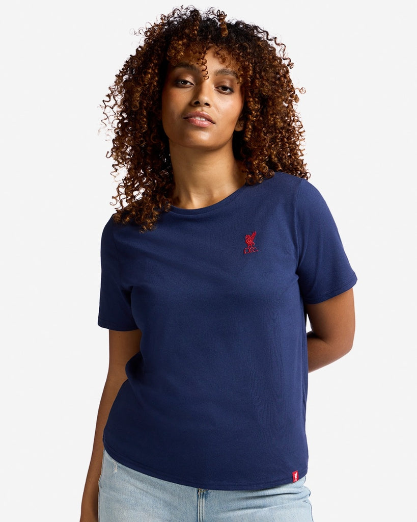 LFC Womens Navy Liverbird Emblem Tee