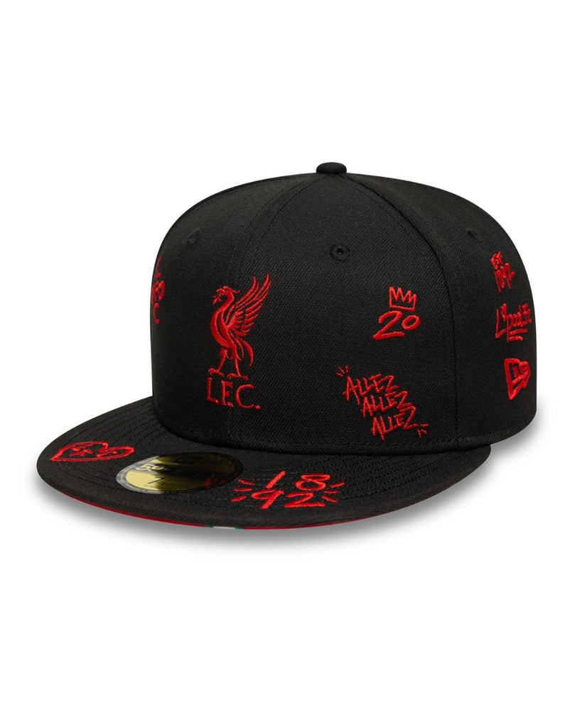 LFC New Era 59FIFTY Scribble Cap Black & Red