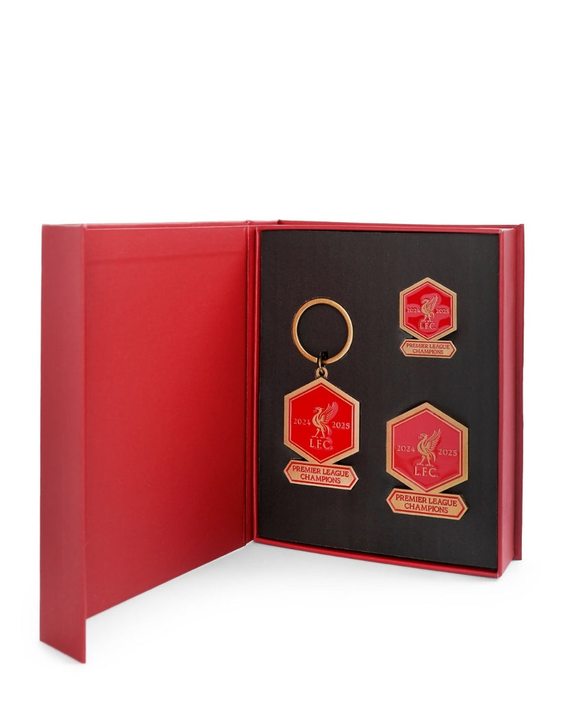 LFC Champions Badge, Keyring & Magnet Set