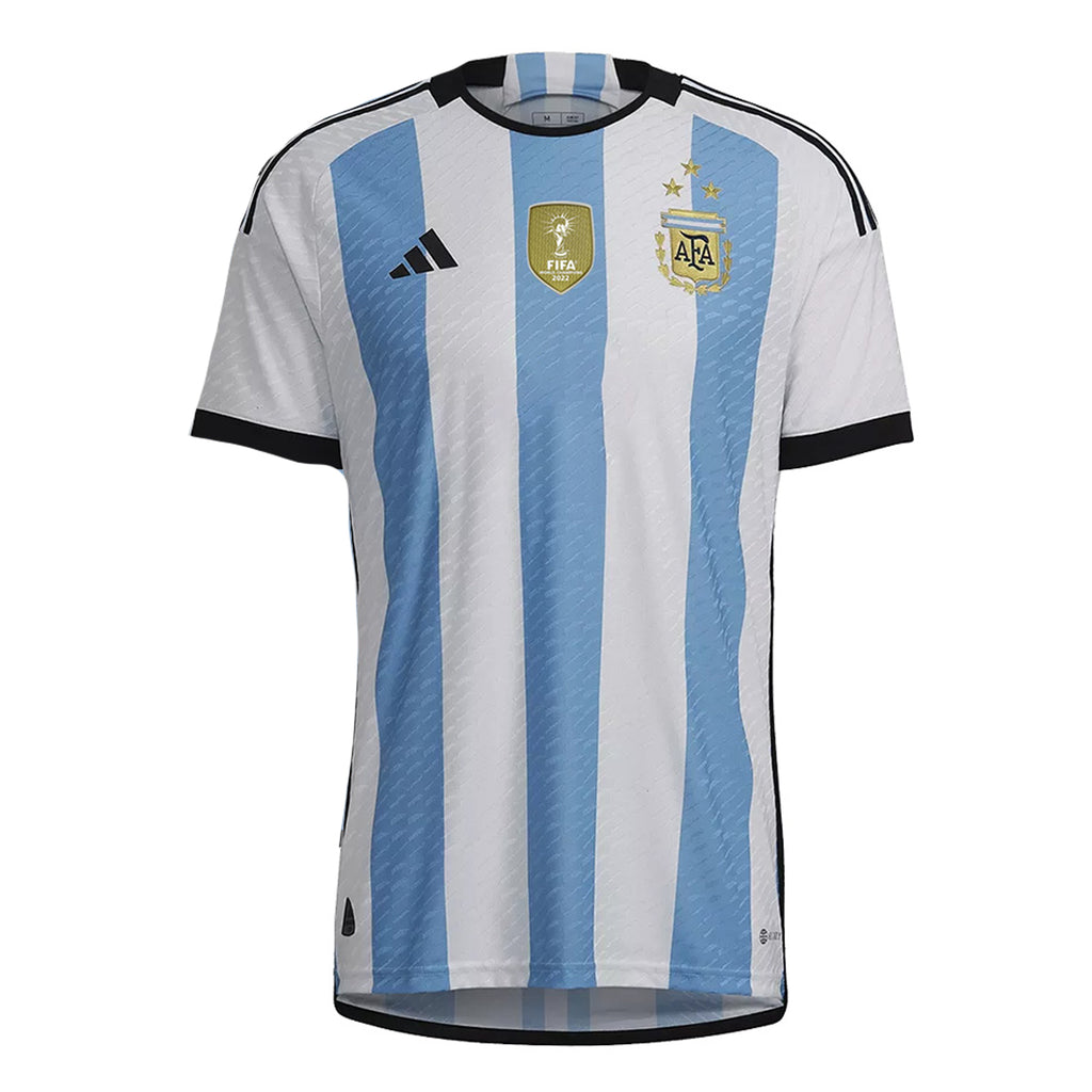 Argentina Adult 22 Winners 3-Star Home Authentic Jersey